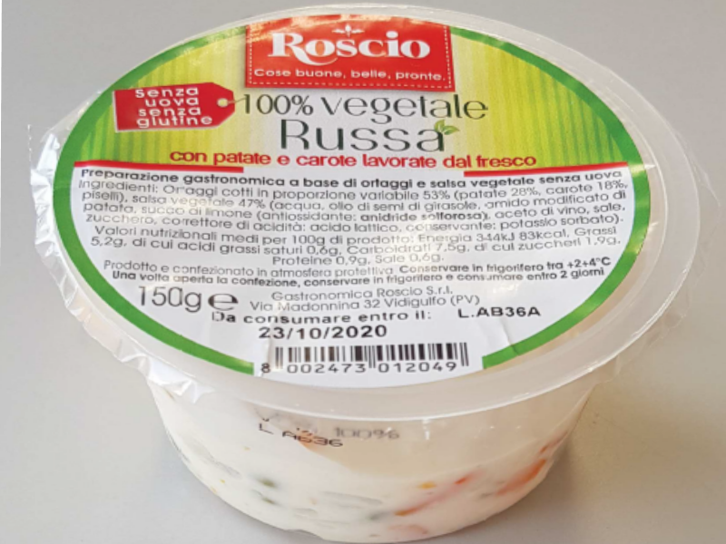 Allergene non dichiarato, insalata russa richiamata dal mercato. 